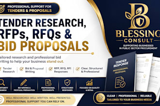 research tenders, rfps, rfqs and write professional bid proposals