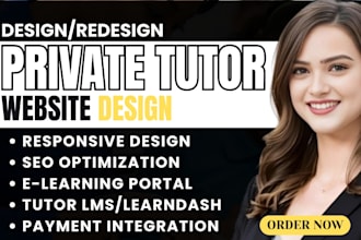 design private tutor website online tutoring lms education website on wordpress