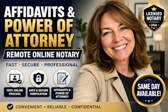 notarize affidavits and power of attorney documents online