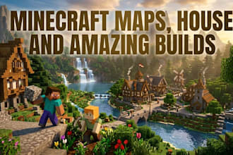 build custom minecraft maps, houses and amazing builds