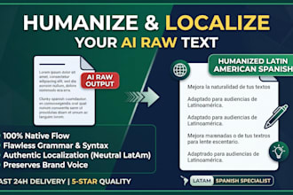 humanize, edit, and localize ai text into natural spanish