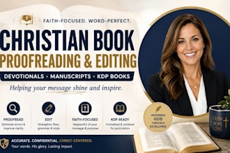 proofread christian book devotional manuscript editor KDP book editing