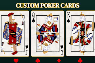 design custom playing cards, poker card, 52 card deck, card deck design