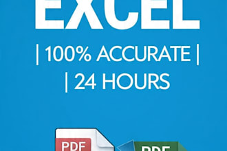 do accurate data entry, PDF to excel, CSV or word conversion