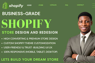 design or redesign shopify website, shopify store , shopify dropshipping store
