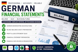 prepare german financial statements, bookkeeping, bilanz and profit and loss