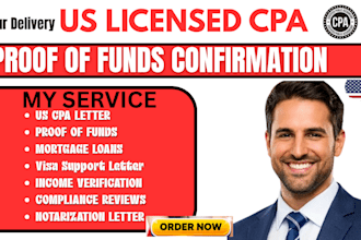 notarize US sign CPA letter for motgage loan audit in 1 hour, visa income letter