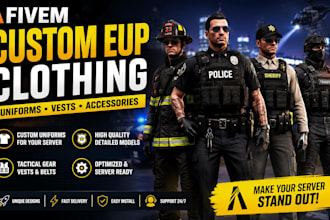 create custom fivem eup uniforms, police clothing and tactical gear