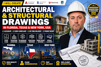 create architectural and structural drawing in florida, texas, new york USA