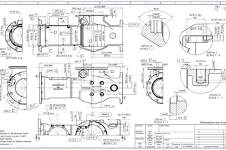 create technical drawing , manufacturing and production cad drawing