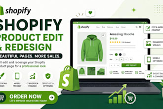 design or redesign a high converting shopify product page