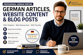 write german SEO articles, blog posts and website content