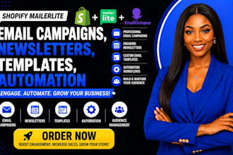 shopify mailerlite email octopus, email campaigns, newsletters, automation