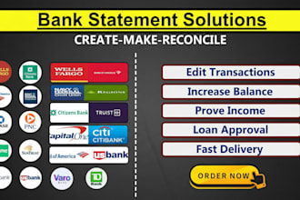 made bank statement reconciliation and financial statements