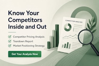 do competitor pricing analysis, market positioning strategy, teardown report