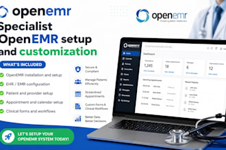 setup, customize and configure openemr ehr emr healthcare software