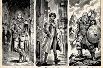 draw illustrations in black and white art