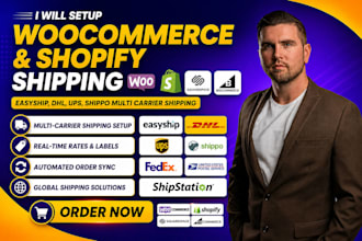 setup woocommere squarespace shipping dhl, ups, shippo multi carrier shipping