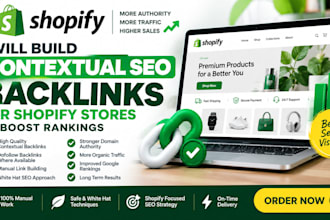 build contextual SEO backlinks for shopify stores