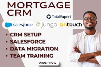mortgage CRM setup and selection for total expert, jungo, bntouch CRM
