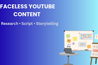 create a complete faceless youtube video content package
