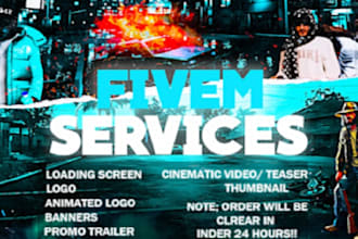 fivem loading screen, cinematic fivem trailer, video game intro,fivem logo,gta