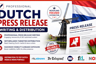 write dutch press release, dutch link building, dutch press release writing