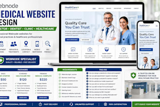 create webnode medical website design doctor dentist clinic healthcare practice