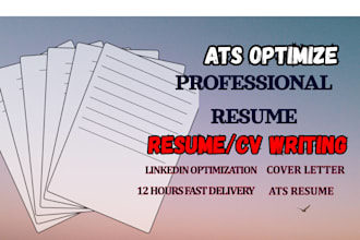 write, edit your cv, fully optimizes resume, cover letter and linkedin