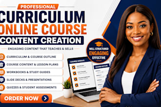 do online course creation, course content, and professional curriculum vitae