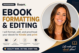 format, edit, and proofread your ebook for kindle and print