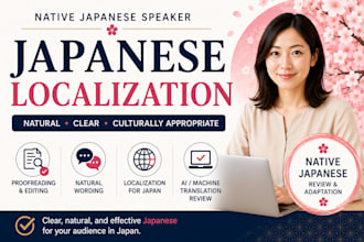 provide japanese localization and proofreading support