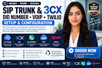 configure 3cx voip phone systems, twilio, and sip trunk did numbers