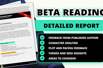 beta read your fiction and provide a detailed reader report
