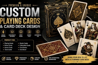 create premium custom card decks, playing cards, tarot, oracle and game cards