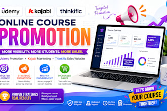 do udemy course promotion kajabi online course marketing thinkific sales website