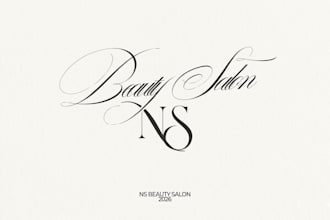 design an elegant luxury calligraphy logo for your brand