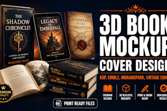 3d book mockup cover design kindle cover vintage ebook cover book cover mockup
