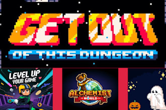 design a pixel banner, gaming banner, youtube banner, retro gaming channel art