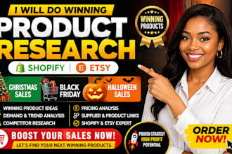 do christmas holiday sales black friday halloween product research shopify etsy