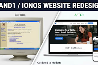 design or redesign your outdated 1and1 or ionos website to look modern