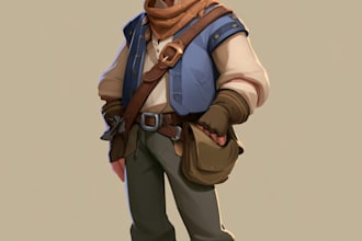 draw a 2d game character illustration