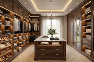 create custom walkin closet, wardrobe storage millwork design and shop drawings