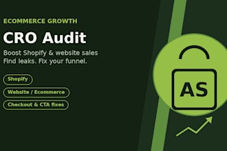 increase your shopify or any website sales with cro audit