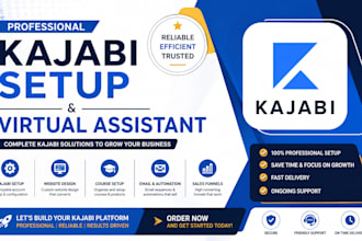 design and setup kajabi website sales funnel and landing page