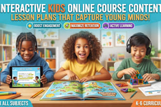 develop interactive kids online course content and lesson plans