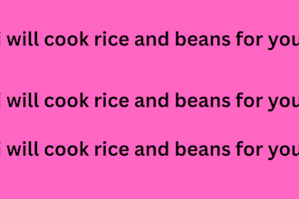cooking rice and beans for you