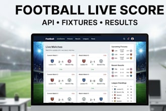 build a football live score website with API integration