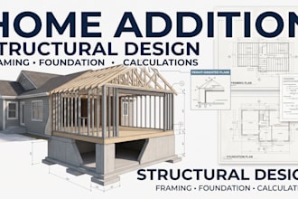 do residential addition structural design, extension structural plans for permit