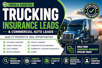 provide fresh insurance leads and commercial auto leads